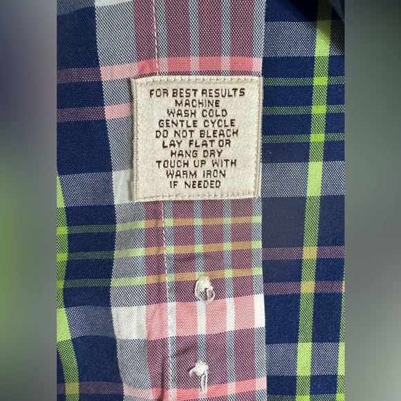 Peter Millar Crown Plaid Button Down Shirt  Size Large - Picture 7 of 13